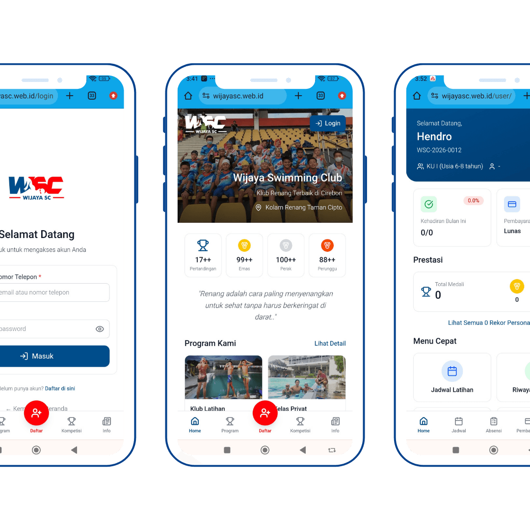 Wijaya SC โ Landing Page & Membership Management System - sistem oleh WAHIDEV