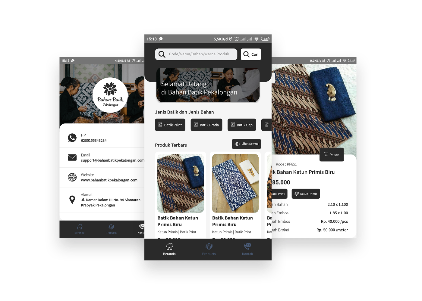 Online Store Bahan Batik Pekalongan